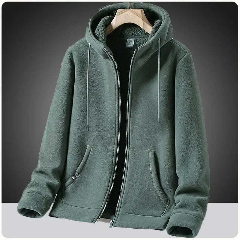 Polar fleece hoodie mens online