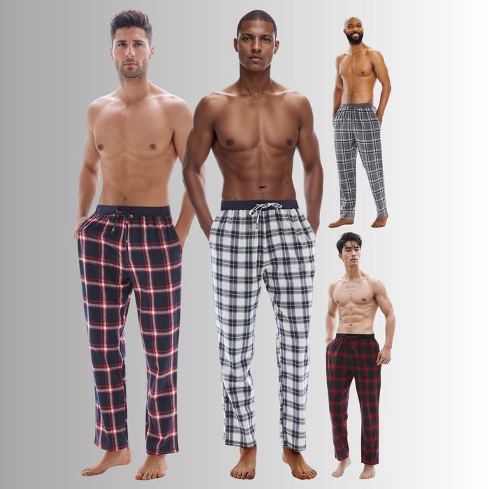 100 Cotton Men's Pajama Bottoms Lounge Pants Men Fashion Loungewear - SaneShoppe