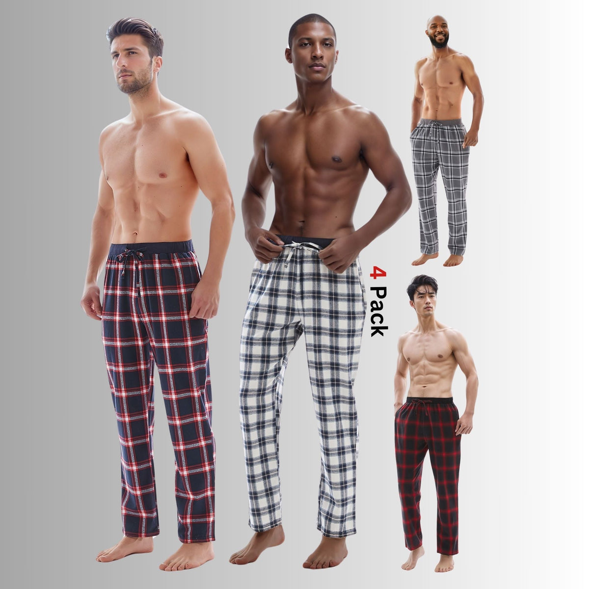 100 Cotton Men's Pajama Bottoms Lounge Pants Men Fashion Loungewear - SaneShoppe