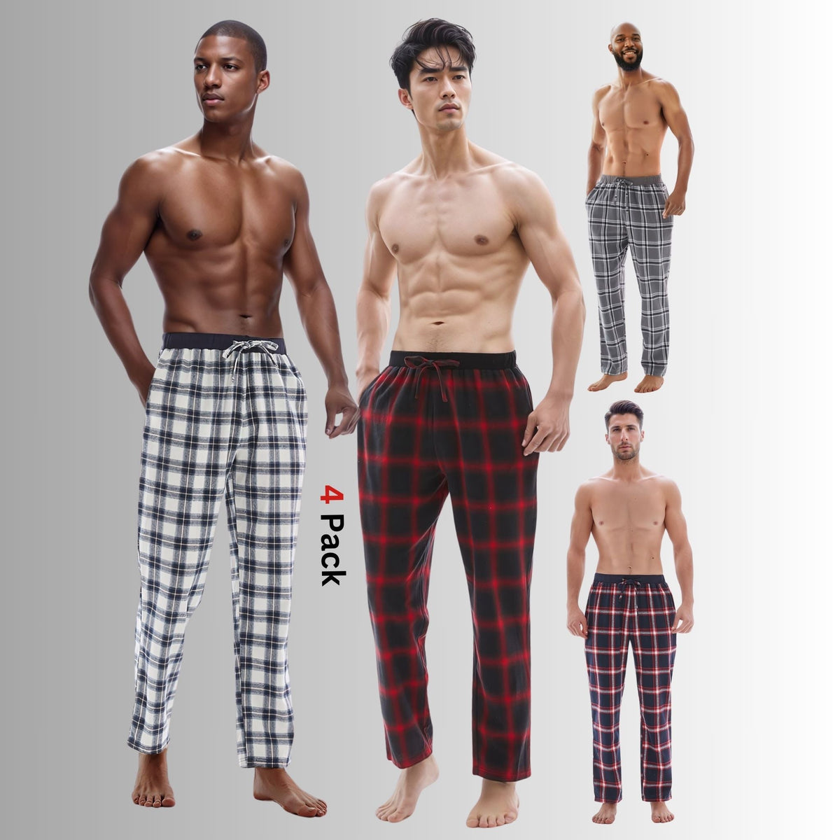 100 Cotton Men's Pajama Bottoms Lounge Pants Men Fashion Loungewear - SaneShoppe