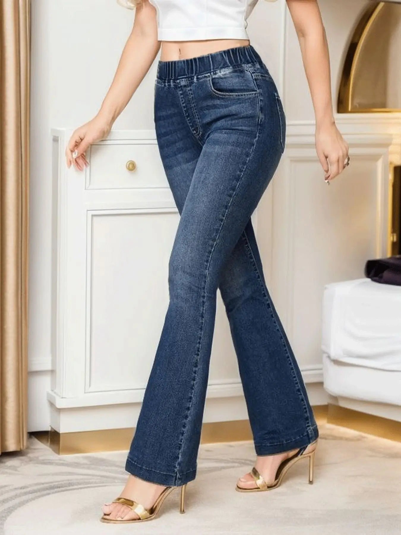 Spring 2024 Boot Cut High Stretch Jeans Hip Lift Denim