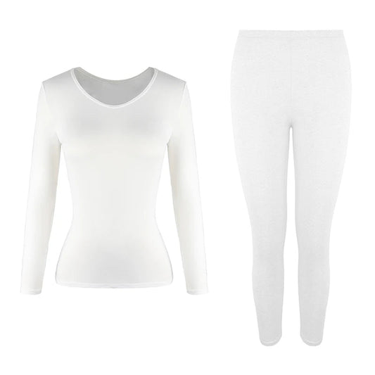 SaneShoppe - Women's Fleece Lined Thermal Underwear Set Soft Top Bottom 2 Pieces.