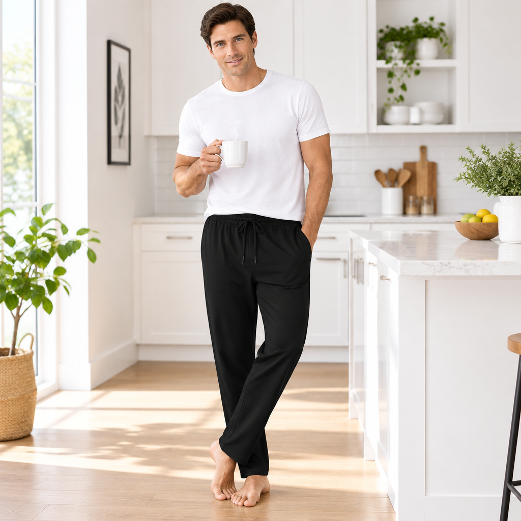 Comfort Meets Style: Men's Casual Cotton Sleeping Pants for Effortless Relaxation