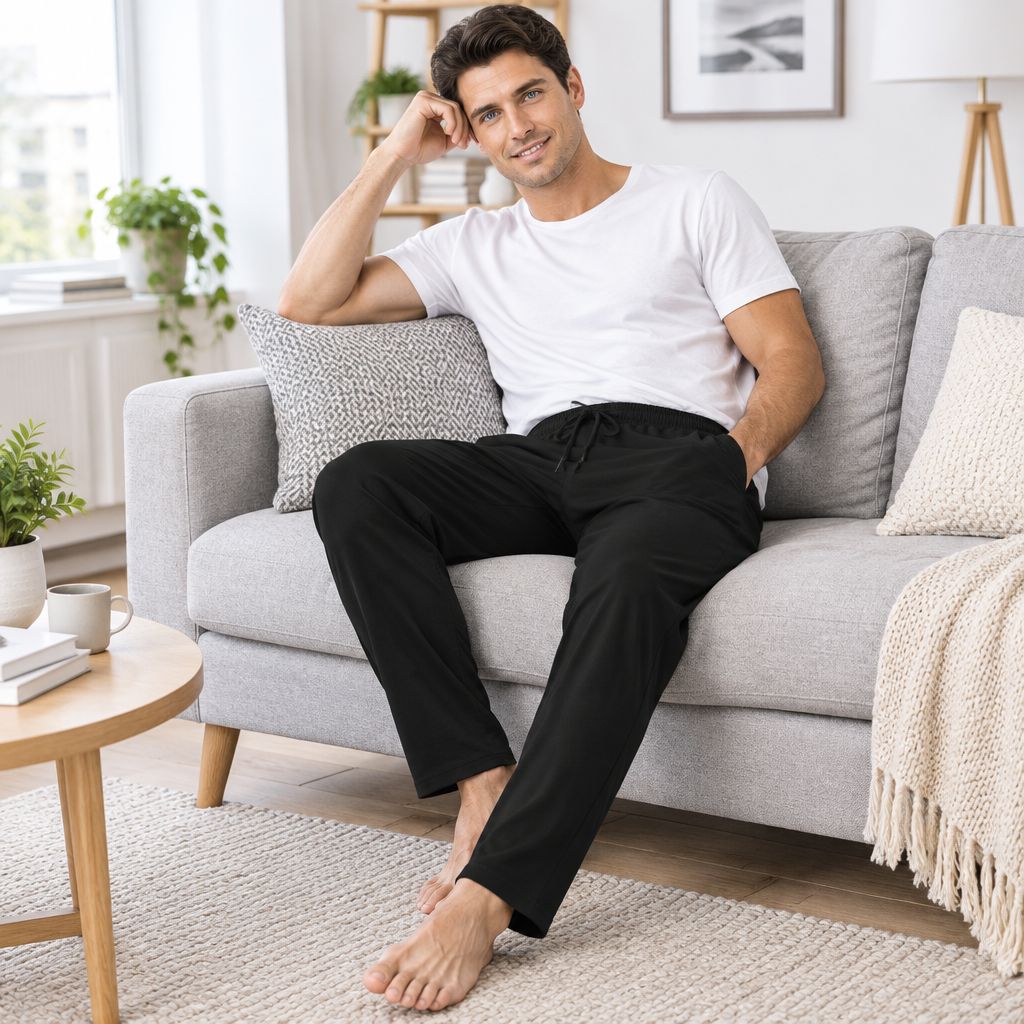 Comfort Meets Style: Men's Casual Cotton Sleeping Pants for Effortless Relaxation
