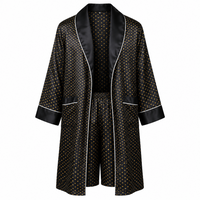 Luxurious Plus Size Men's Silk Robe Set for Ultimate Comfort