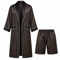 Luxurious Plus Size Men's Silk Robe Set for Ultimate Comfort
