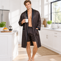 Luxurious Plus Size Men's Silk Robe Set for Ultimate Comfort