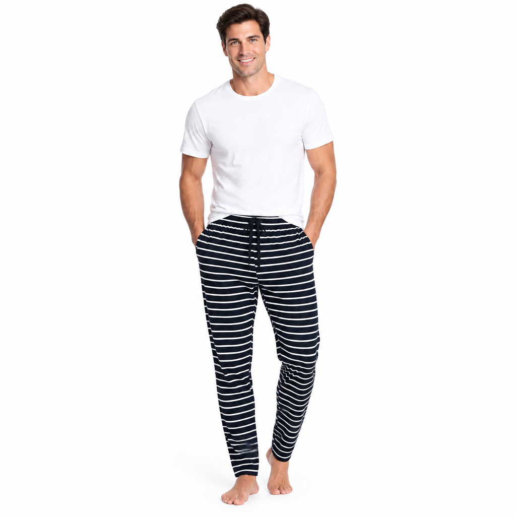 Comfort Meets Style: Men's Casual Cotton Sleeping Pants for Effortless Relaxation
