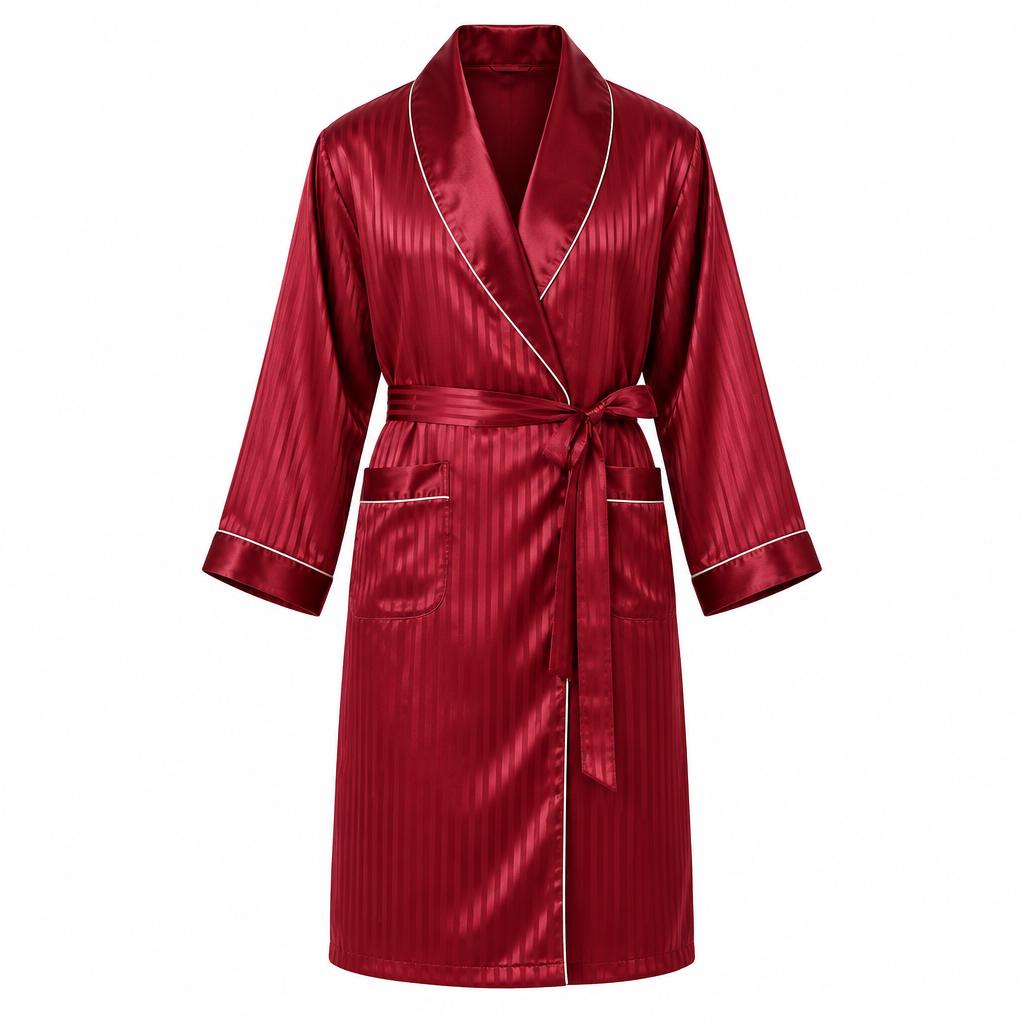 Luxurious Plus Size Men's Silk Robe Set for Ultimate Comfort