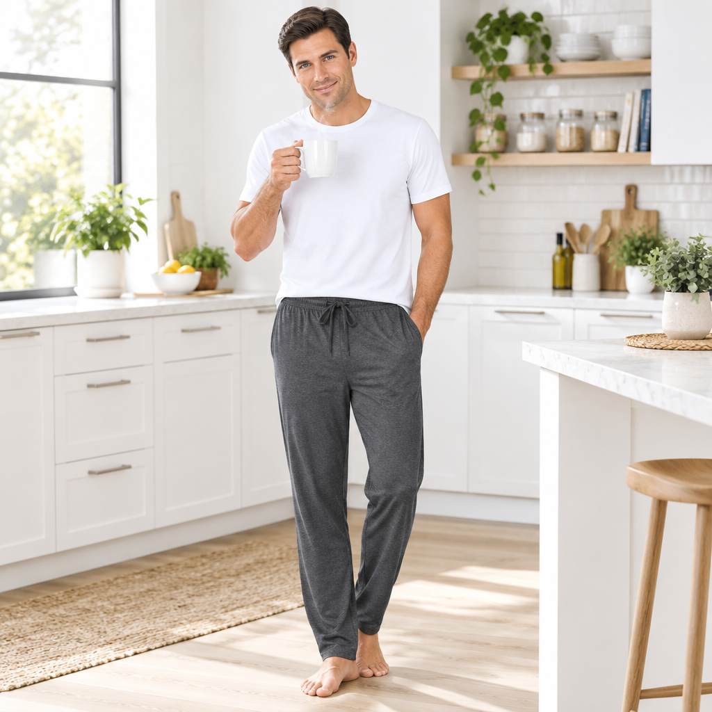 Comfort Meets Style: Men's Casual Cotton Sleeping Pants for Effortless Relaxation