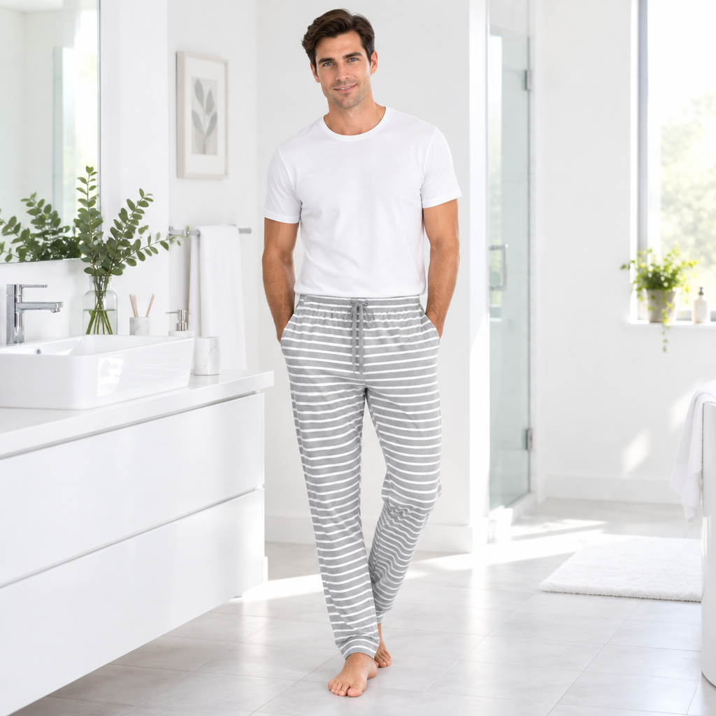 Comfort Meets Style: Men's Casual Cotton Sleeping Pants for Effortless Relaxation