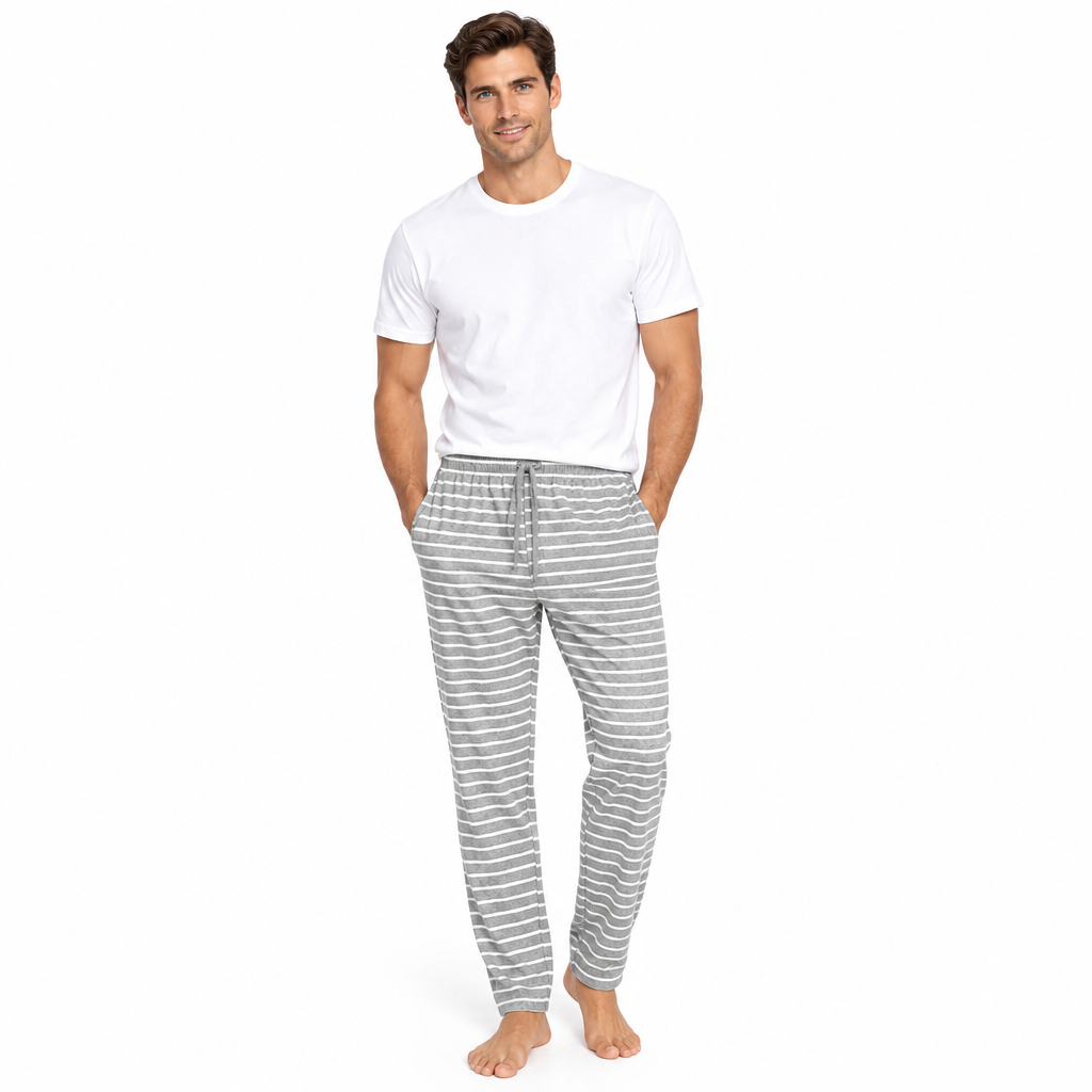 Comfort Meets Style: Men's Casual Cotton Sleeping Pants for Effortless Relaxation