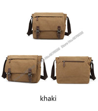 Men's Canvas Crossbody Messenger Bag – Vintage Shoulder Bag
