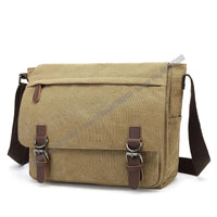 Men's Canvas Crossbody Messenger Bag – Vintage Shoulder Bag