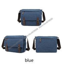 Men's Canvas Crossbody Messenger Bag – Vintage Shoulder Bag