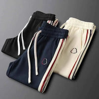New Fashion Men's Casual Sports Two-Piece Set for Spring Autumn Hoodie Sweatpants Side Stripe Trendy Knit 3D Printed for Winter