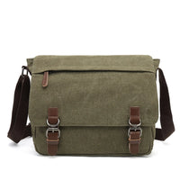 Men's Canvas Crossbody Messenger Bag – Vintage Shoulder Bag