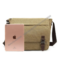 Men's Canvas Crossbody Messenger Bag – Vintage Shoulder Bag