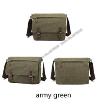 Men's Canvas Crossbody Messenger Bag – Vintage Shoulder Bag