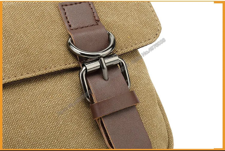 Men's Canvas Crossbody Messenger Bag – Vintage Shoulder Bag