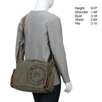 Men's Printed Canvas Crossbody Messenger Bag – Vintage Travel Shoulder Bag