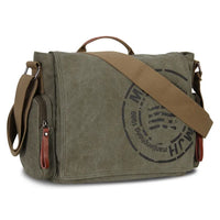 Men's Printed Canvas Crossbody Messenger Bag – Vintage Travel Shoulder Bag