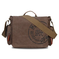 Men's Printed Canvas Crossbody Messenger Bag – Vintage Travel Shoulder Bag