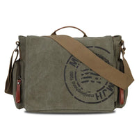 Men's Printed Canvas Crossbody Messenger Bag – Vintage Travel Shoulder Bag
