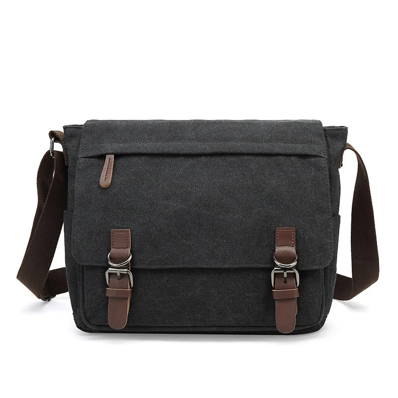 Men's Canvas Crossbody Messenger Bag – Vintage Shoulder Bag