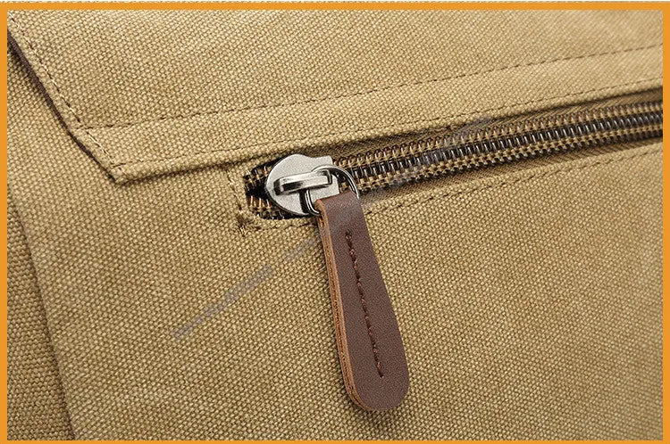 Men's Canvas Crossbody Messenger Bag – Vintage Shoulder Bag
