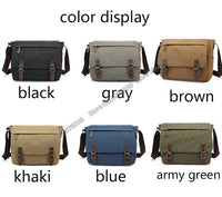 Men's Canvas Crossbody Messenger Bag – Vintage Shoulder Bag