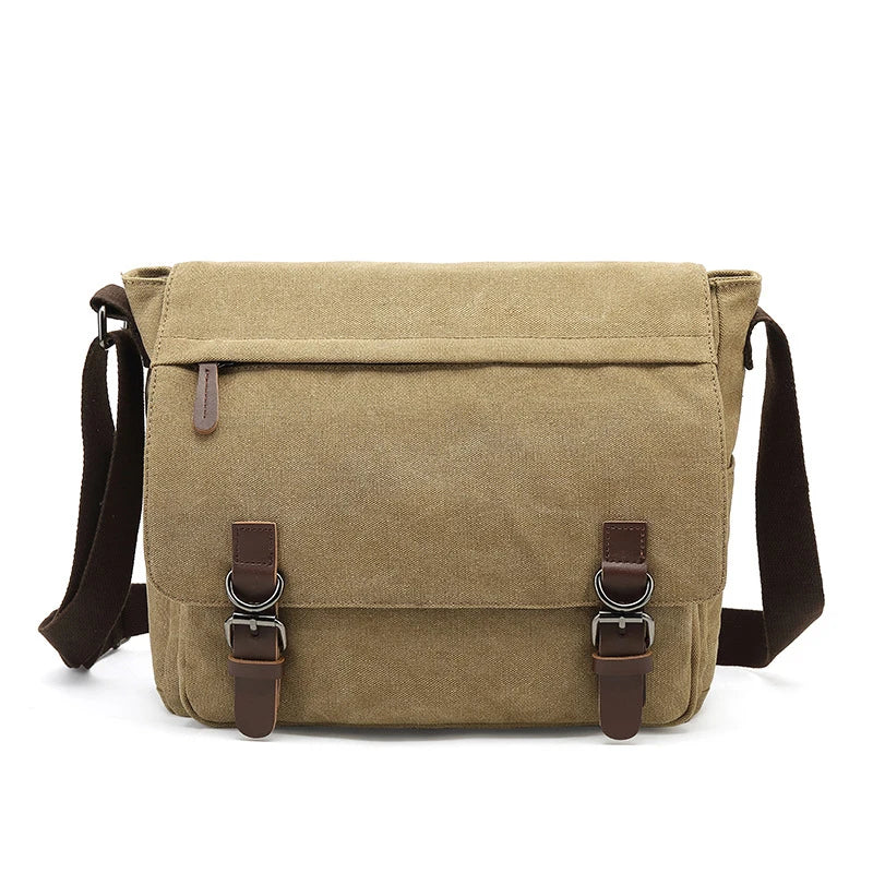Men's Canvas Crossbody Messenger Bag – Vintage Shoulder Bag
