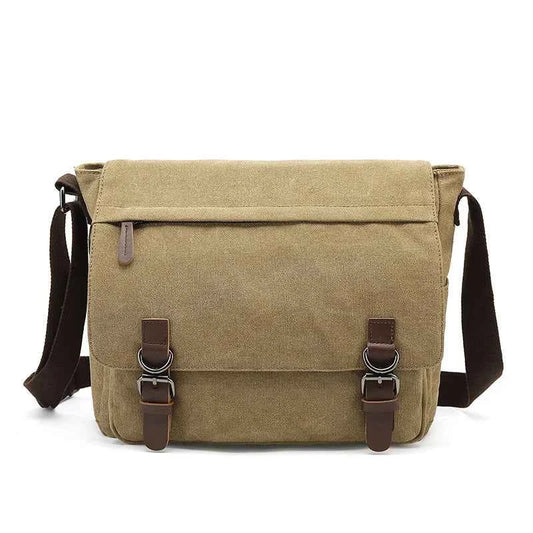 Men's Canvas Crossbody Messenger Bag – Vintage Shoulder Bag