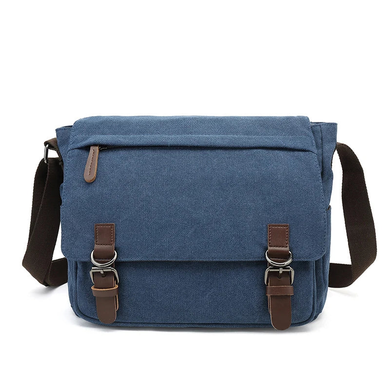 Men's Canvas Crossbody Messenger Bag – Vintage Shoulder Bag