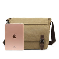 Men's Canvas Crossbody Messenger Bag – Vintage Shoulder Bag