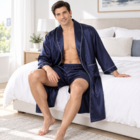 Luxurious Plus Size Men's Silk Robe Set for Ultimate Comfort