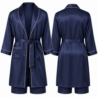 Luxurious Plus Size Men's Silk Robe Set for Ultimate Comfort