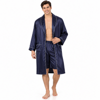 Luxurious Plus Size Men's Silk Robe Set for Ultimate Comfort
