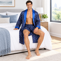 Luxurious Plus Size Men's Silk Robe Set for Ultimate Comfort
