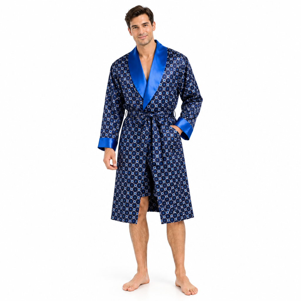 Luxurious Plus Size Men's Silk Robe Set for Ultimate Comfort