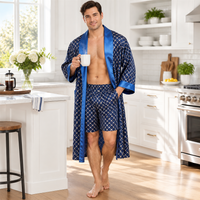 Luxurious Plus Size Men's Silk Robe Set for Ultimate Comfort