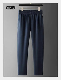 Men's Cotton Sports Suit Set – Stylish Stand Collar Sweatshirt and Casual Cardigan Pants