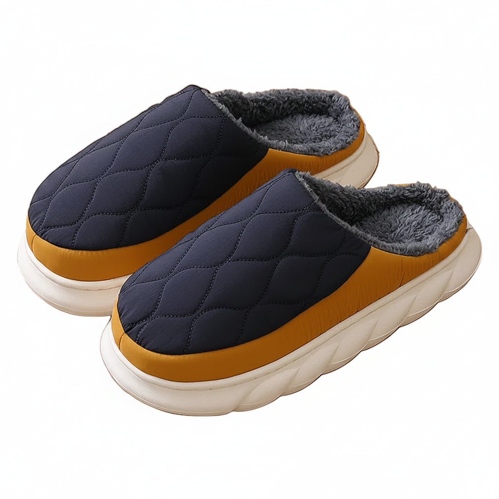 Bebealy Winter Men Slippers - Cozy and Stylish Indoor-Outdoor House Shoes
