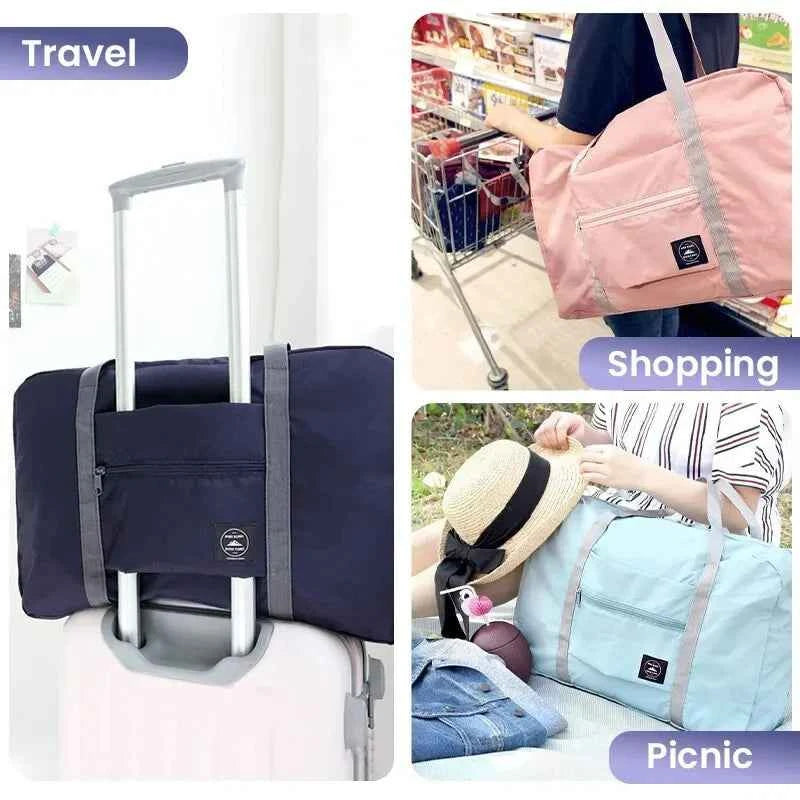 Foldable Travel Duffel Bag for Airlines Carry on Bag for Women and Girls Lightweight Large Capacity Sports Weekend Trip Overnigh