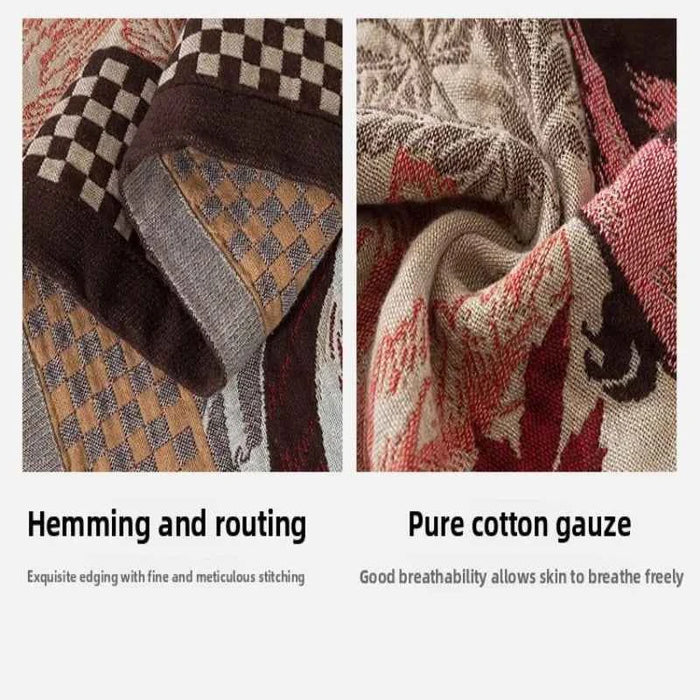 100% Cotton Gauze Towel Blanket Multifunctional Throw for Office Sofa Nap, Bed Sheet Alternative for Adults, Breathable Lightwei