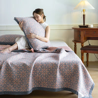 Cozy Up with Our 100% Cotton Bedspread Blanket - Luxurious Retro Charm