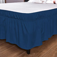 1PC Ruffled Bed Skirts with Ruffles - Double Layers, 200cm x 180/120cm, Wrinkle & Fade Resistant Fabric