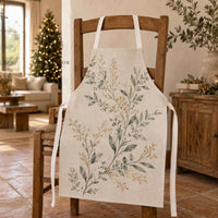 Tablecloth with Botanical and Leaf Print, Mediterranean and Natural Style Dining Room Decoration for Home with Pillowcase 2