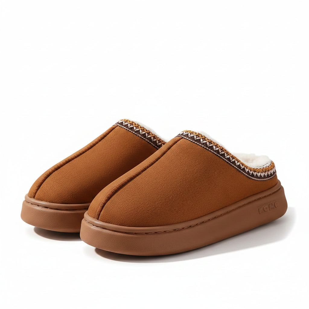Men's Faux Suede Home Slippers - Comfortable & Stylish Indoor Footwear