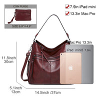 Women Designer Shoulder Bags - Large Leather Shoulder Handbags for Travel & Weekend Outdoor Use